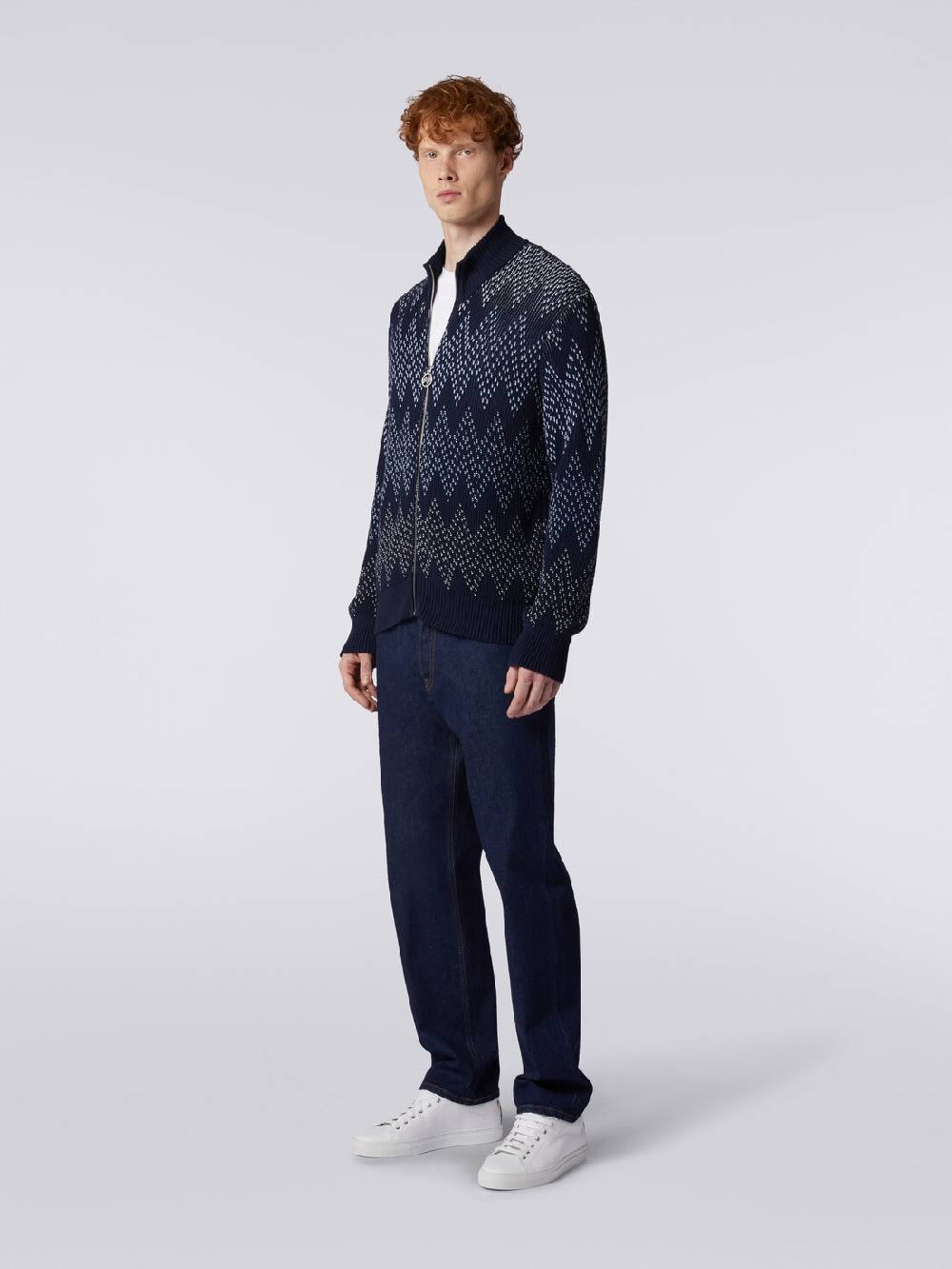 Missoni Giacca in cotone chevron con zip Latest fashion