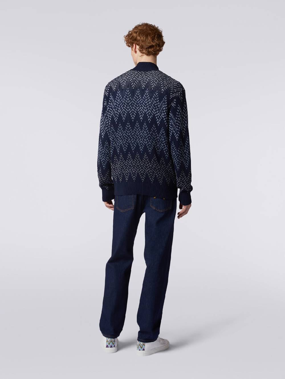 Missoni Giacca in cotone chevron con zip Latest fashion
