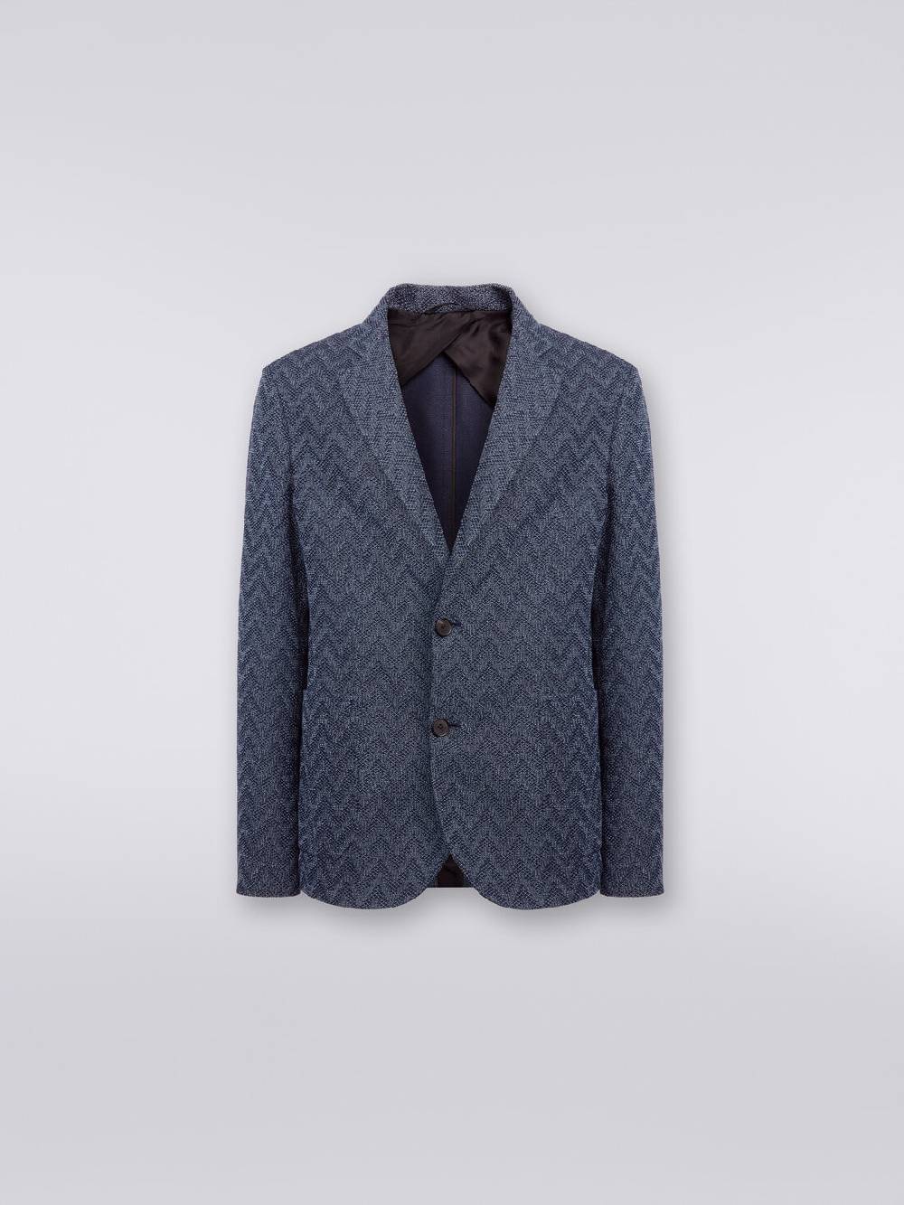 Missoni Blazer monopetto in cotone zig zag Online Outlet