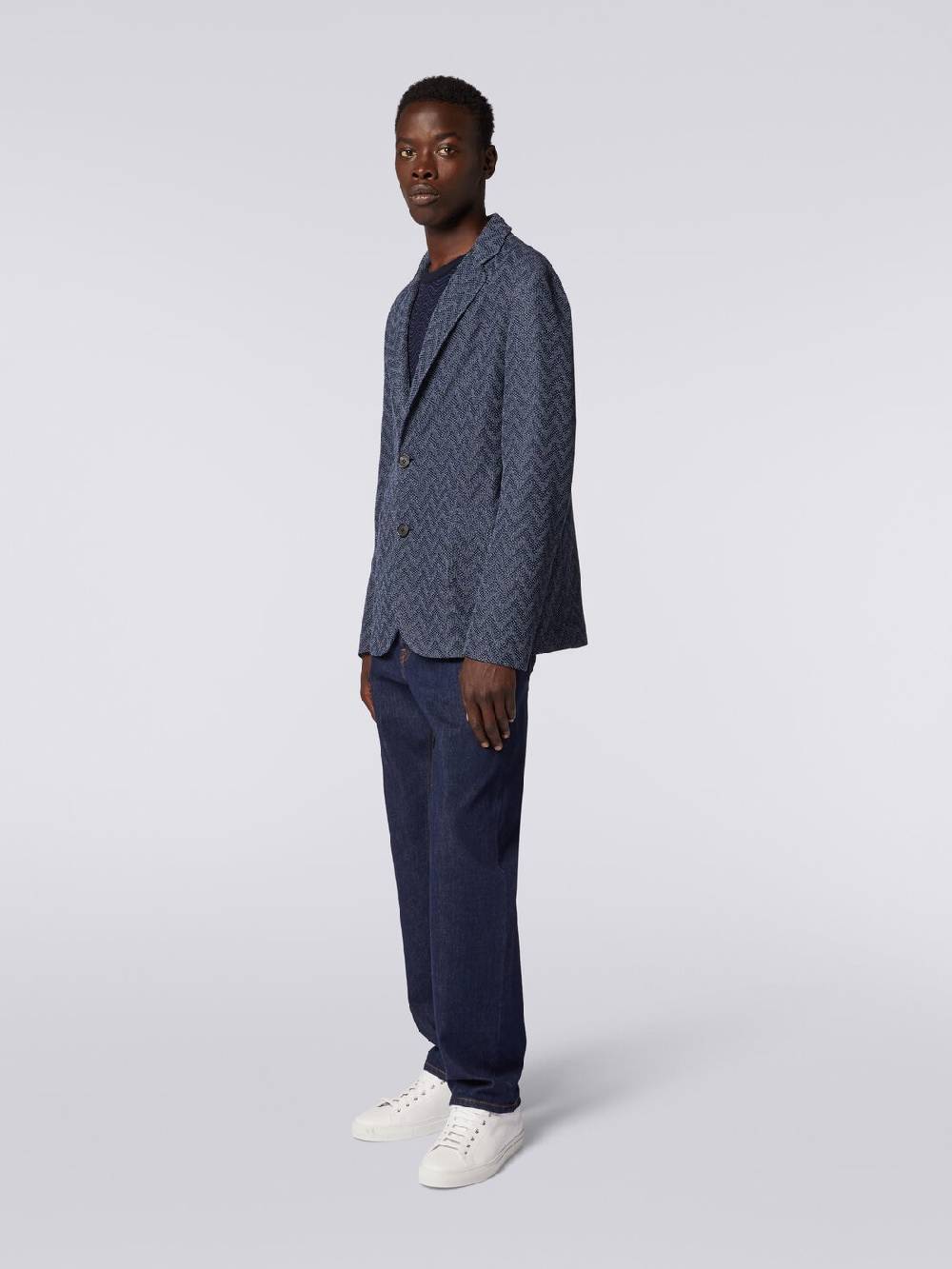 Missoni Blazer monopetto in cotone zig zag Online Outlet