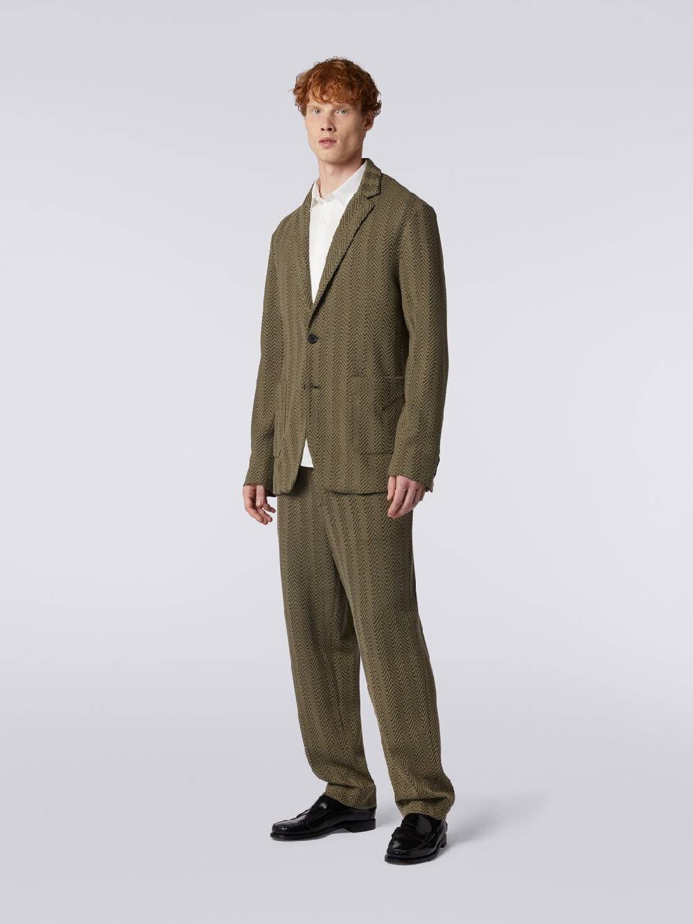 Missoni Blazer in cotone e viscosa chevron Grandi sconti