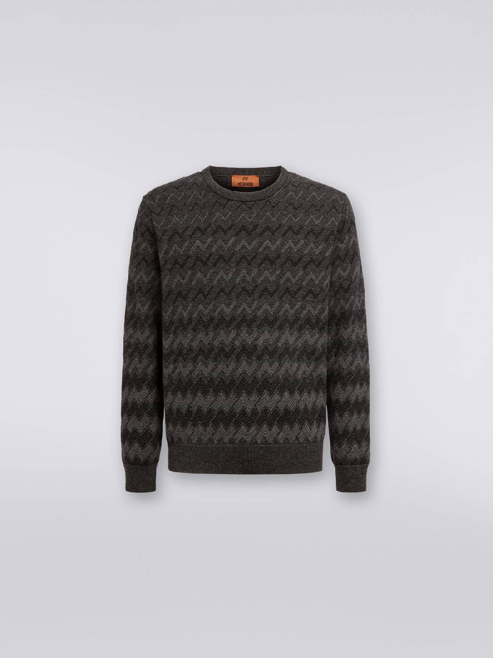 Missoni Pullover girocollo in cachemire con zig zag Liquidazione