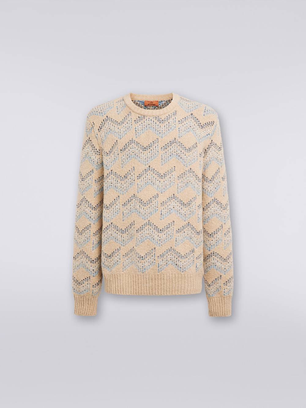 Missoni Pullover girocollo in misto cotone motivo zig zag Offerte giornaliere