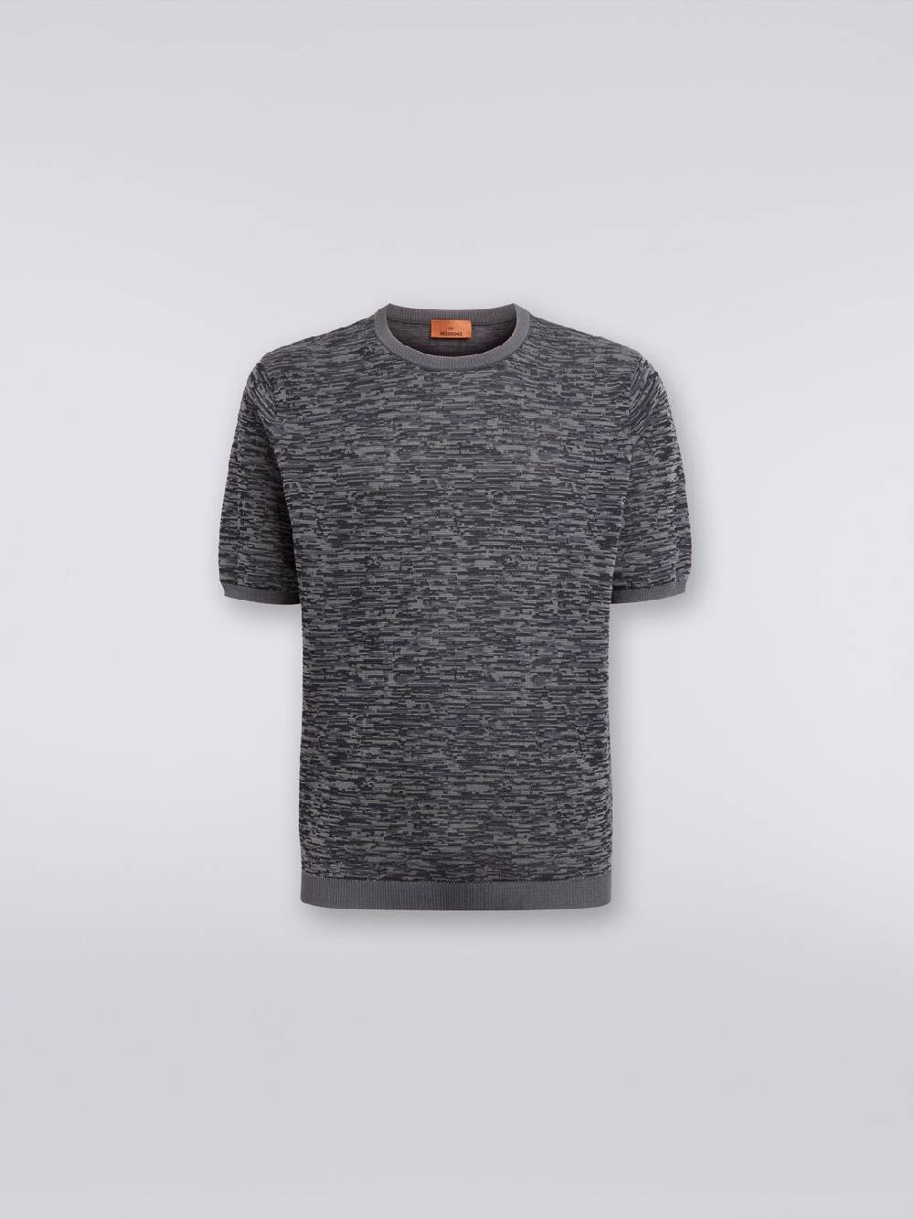 Missoni Maglia girocollo in cotone e lana fiammata Sconti VIP