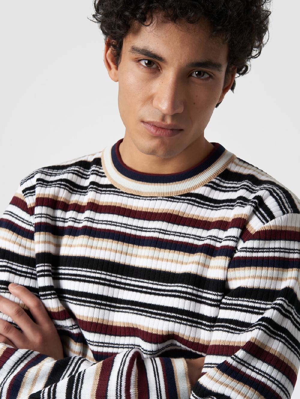 Missoni Pullover girocollo in cotone a righe Prezzo basso