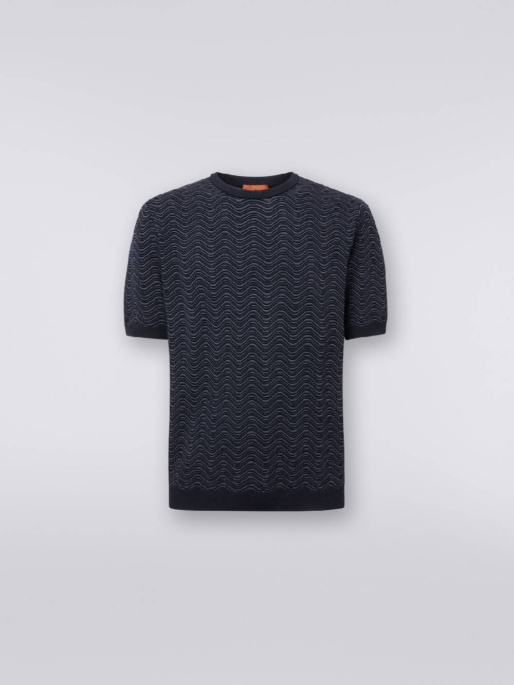Missoni T-shirt girocollo in lana e viscosa con motivo a onde Offerta settimanale