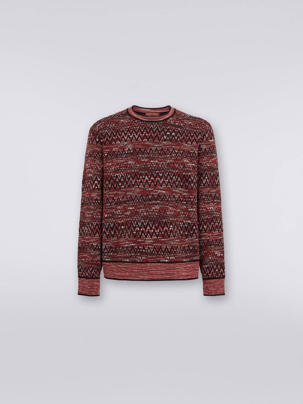 Missoni Maglia girocollo con stampa chevron fiammata Ritorno libero