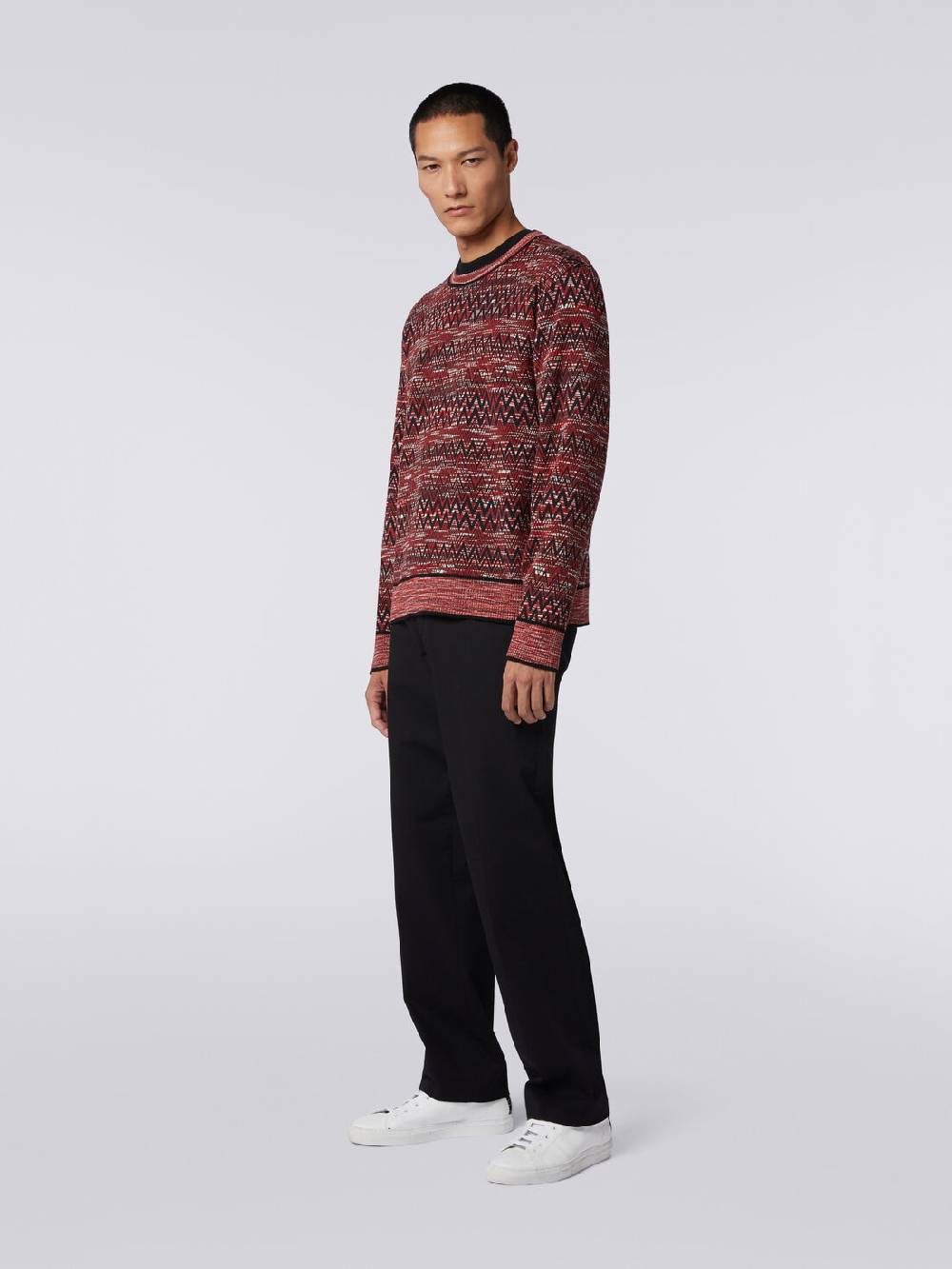 Missoni Maglia girocollo con stampa chevron fiammata Ritorno libero