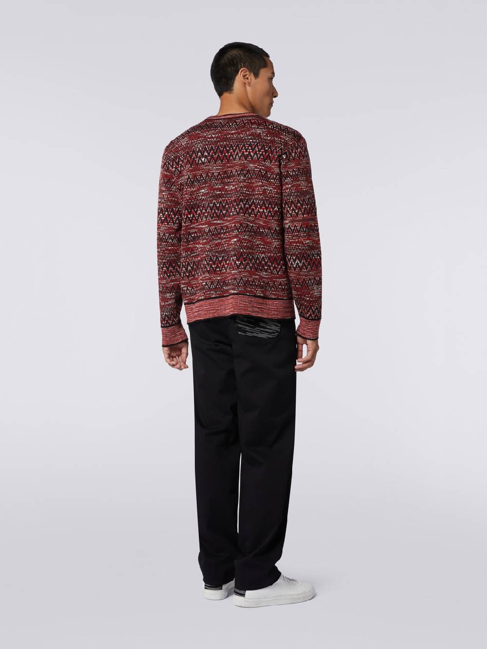 Missoni Maglia girocollo con stampa chevron fiammata Ritorno libero