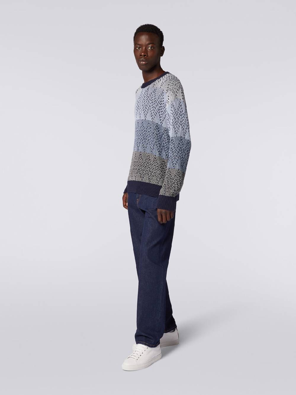 Missoni Pullover girocollo in cotone zig zag Rilascio limitato