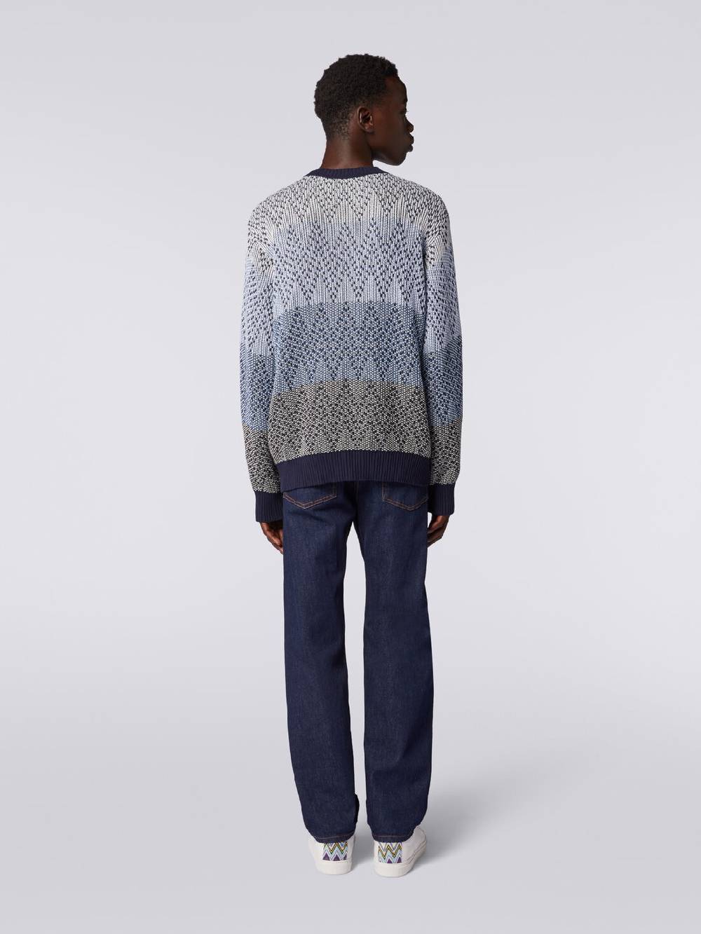 Missoni Pullover girocollo in cotone zig zag Rilascio limitato