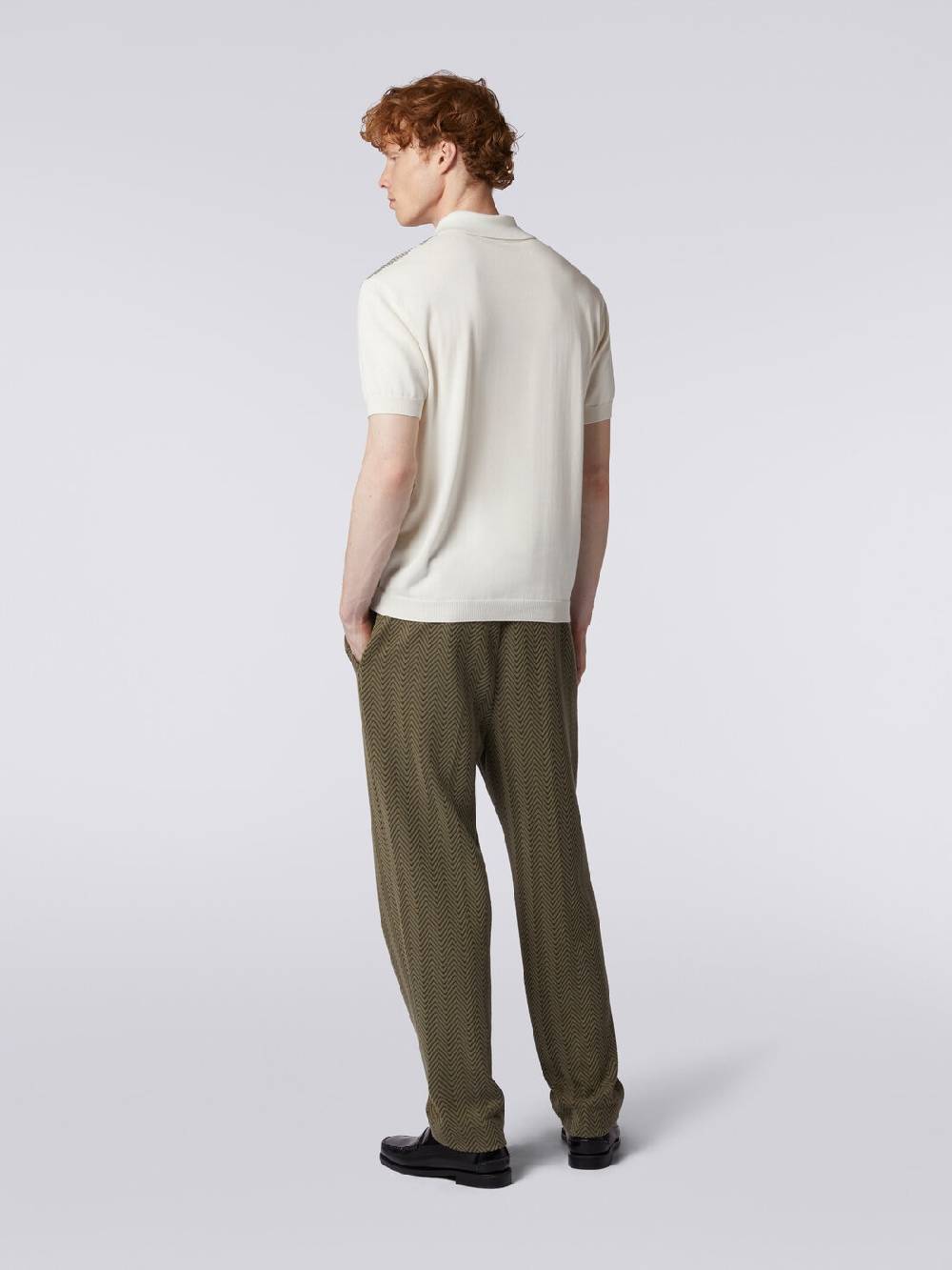 Missoni Pantaloni classici in cotone e viscosa zig zag Ultimo giorno