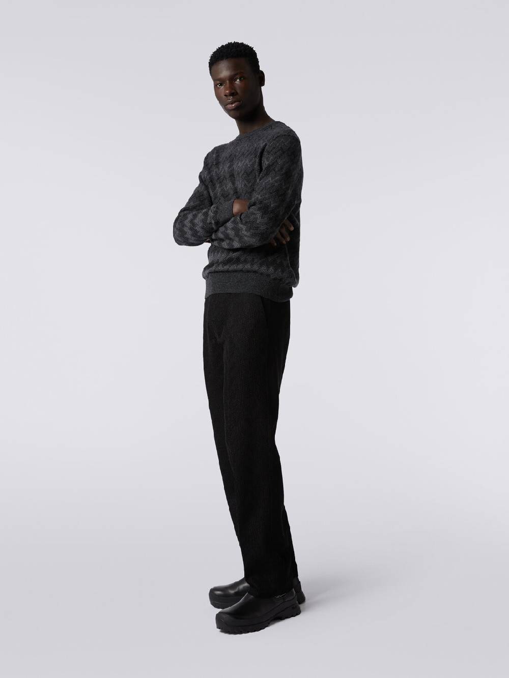 Missoni Pantaloni chino in cotone chevron Fino al 50% di sconto
