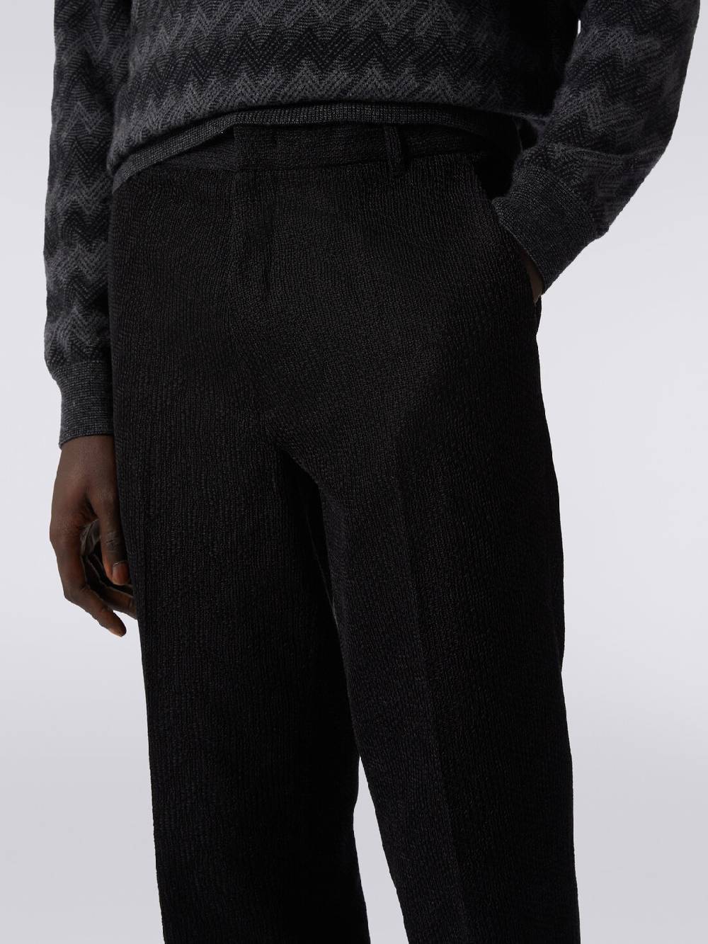 Missoni Pantaloni chino in cotone chevron Fino al 50% di sconto