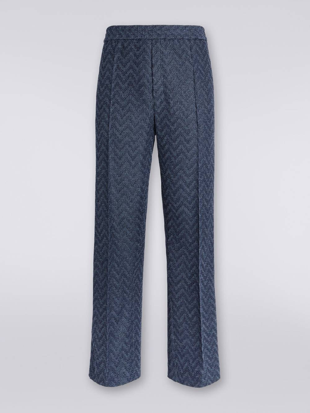 Missoni Pantaloni dritti in maglia di cotone chevron Fino al 60% di sconto