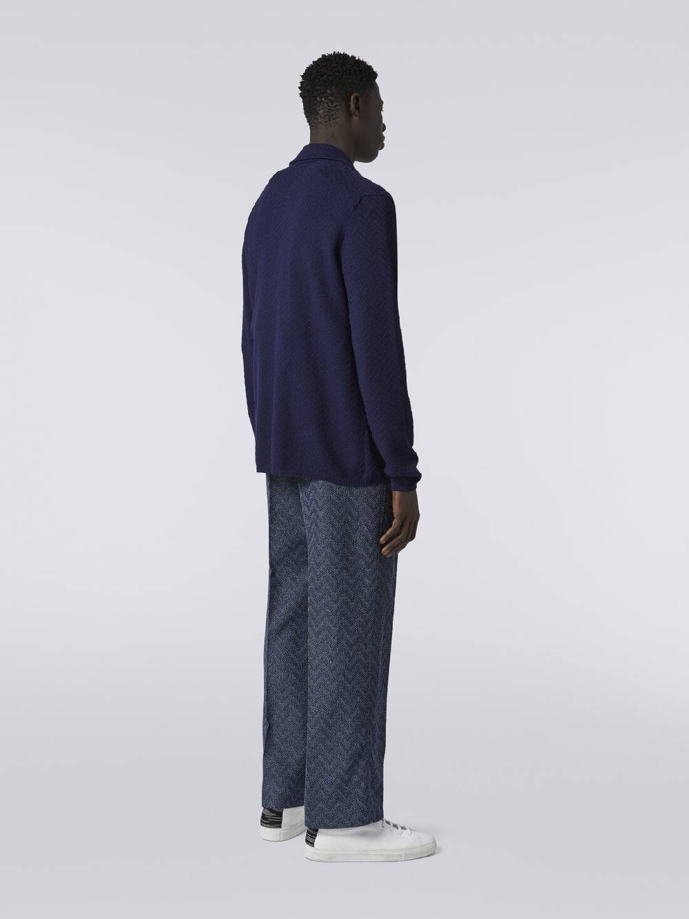 Missoni Pantaloni dritti in maglia di cotone chevron Fino al 60% di sconto