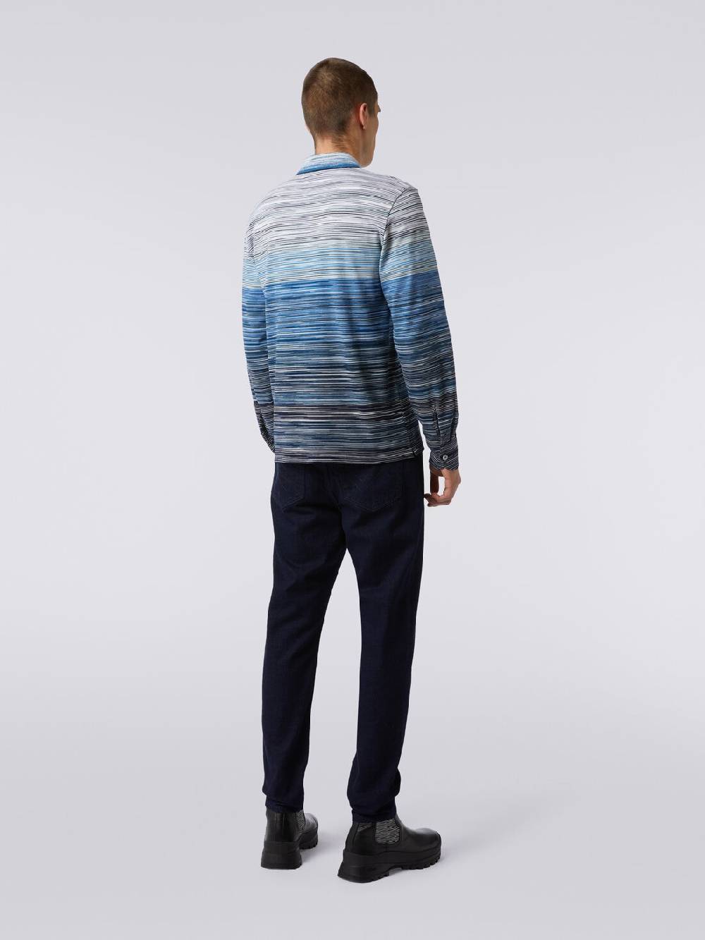 Missoni Polo a maniche lunghe in piquet di cotone fiammato Fino al 65% di sconto
