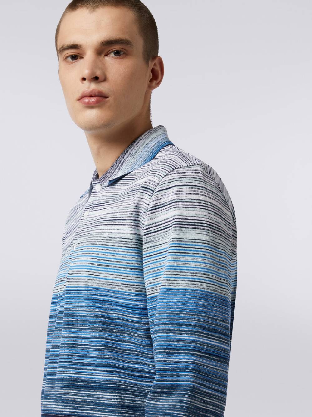 Missoni Polo a maniche lunghe in piquet di cotone fiammato Fino al 65% di sconto