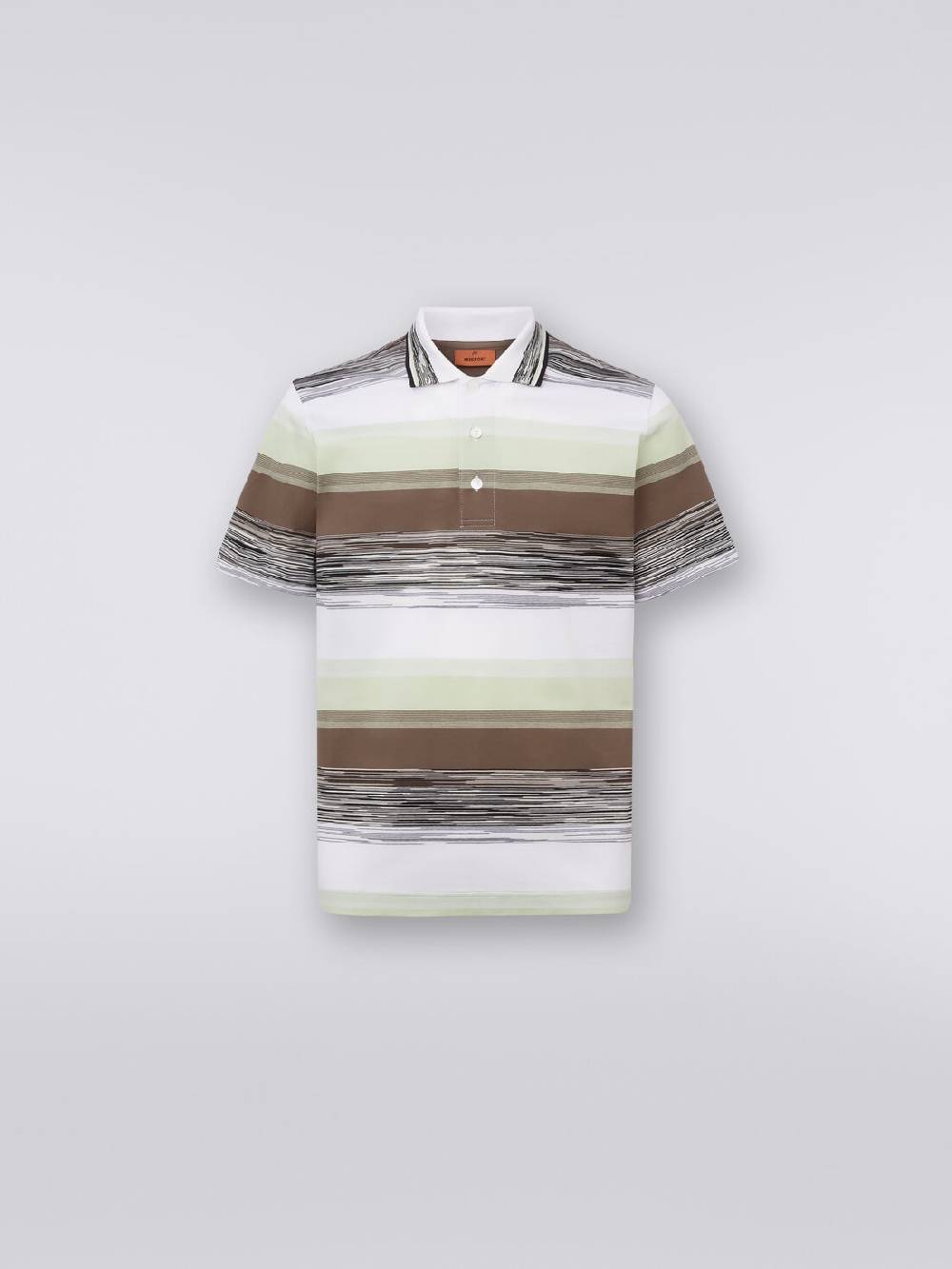 Missoni Polo a maniche corte in jersey di cotone fiammato Offerta speciale della fabbrica