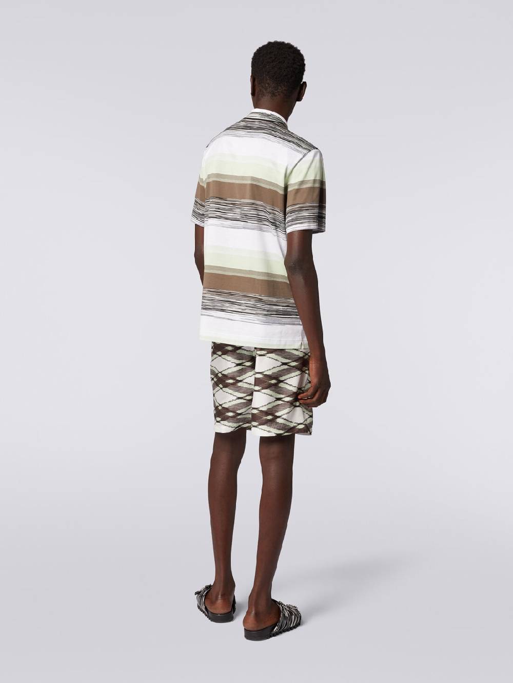 Missoni Polo a maniche corte in jersey di cotone fiammato Offerta speciale della fabbrica