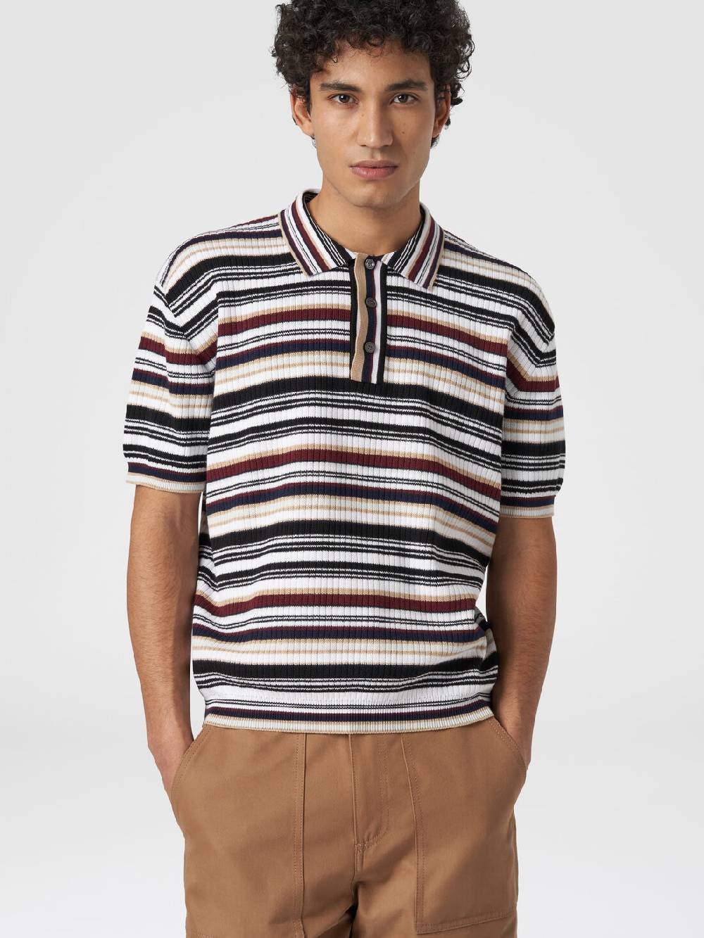 Missoni Polo in cotone a righe Sostegno trimestrale