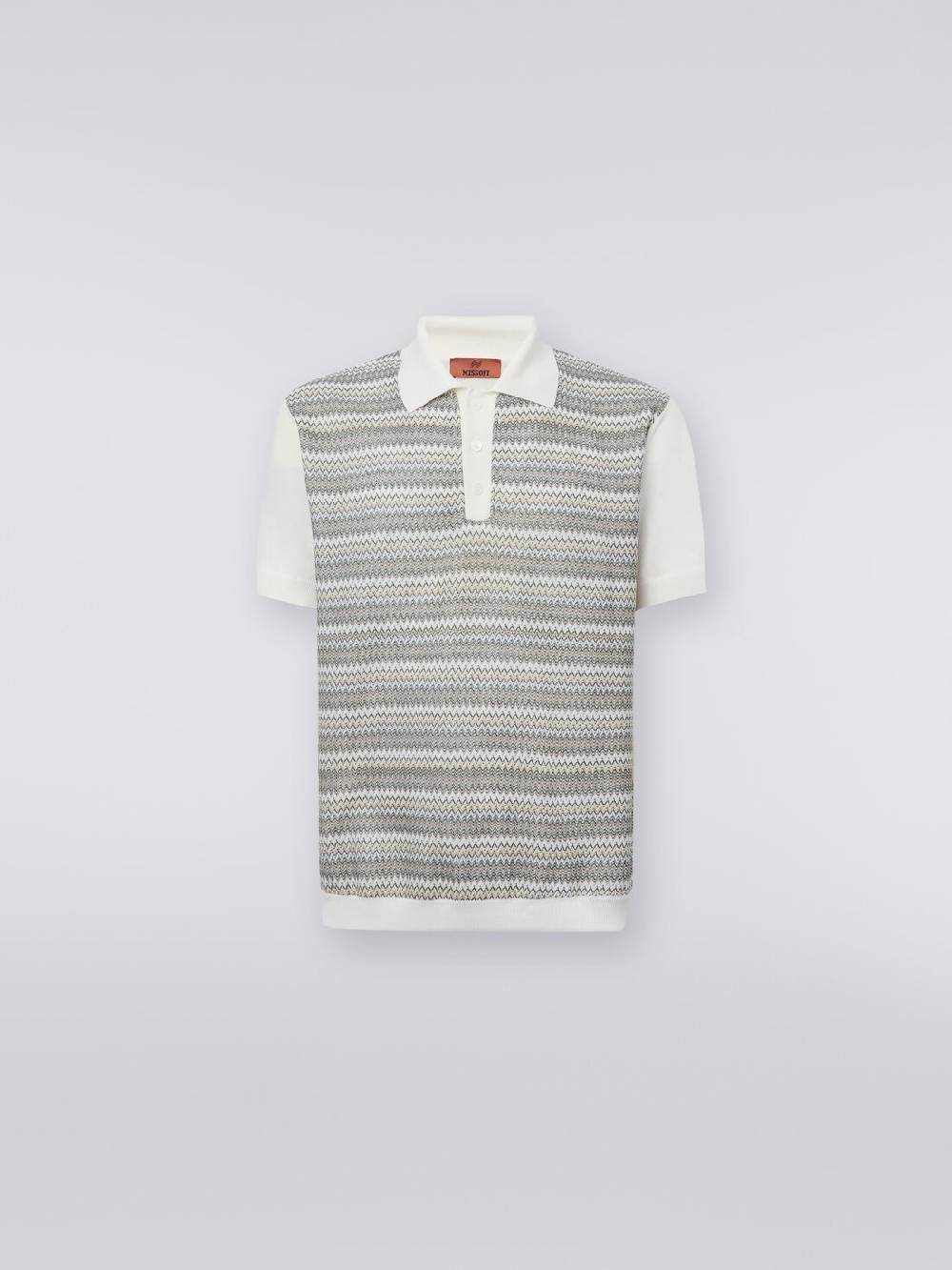 Missoni Polo a maniche corte zig zag con profili a contrasto Solo un giorno rimasto