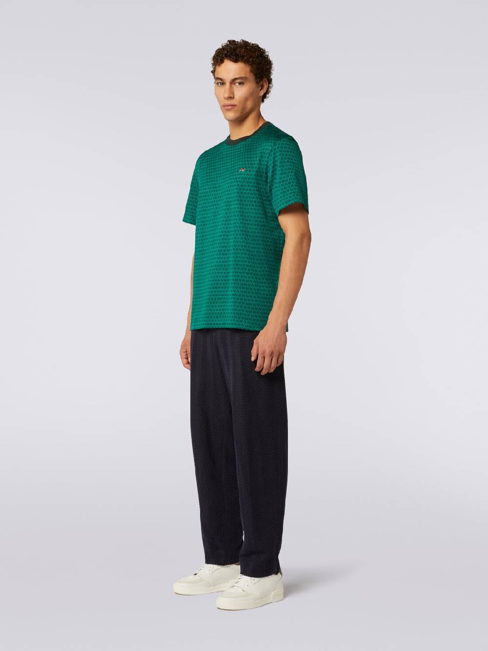 Missoni T-shirt girocollo in cotone con ricami Trasporto libero internazionale