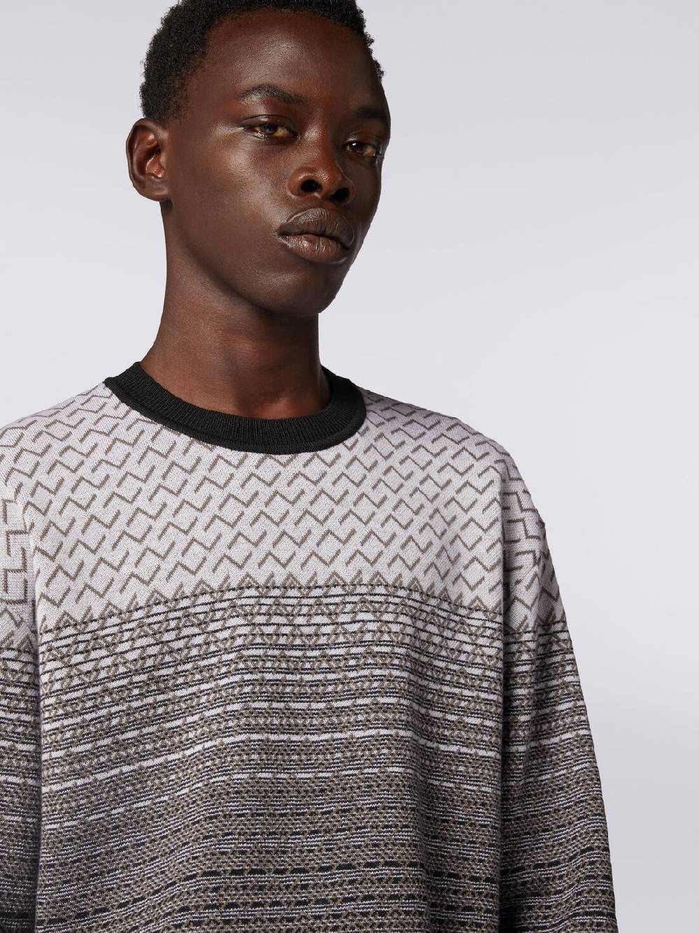 Missoni Pullover girocollo in lana e cotone Italy