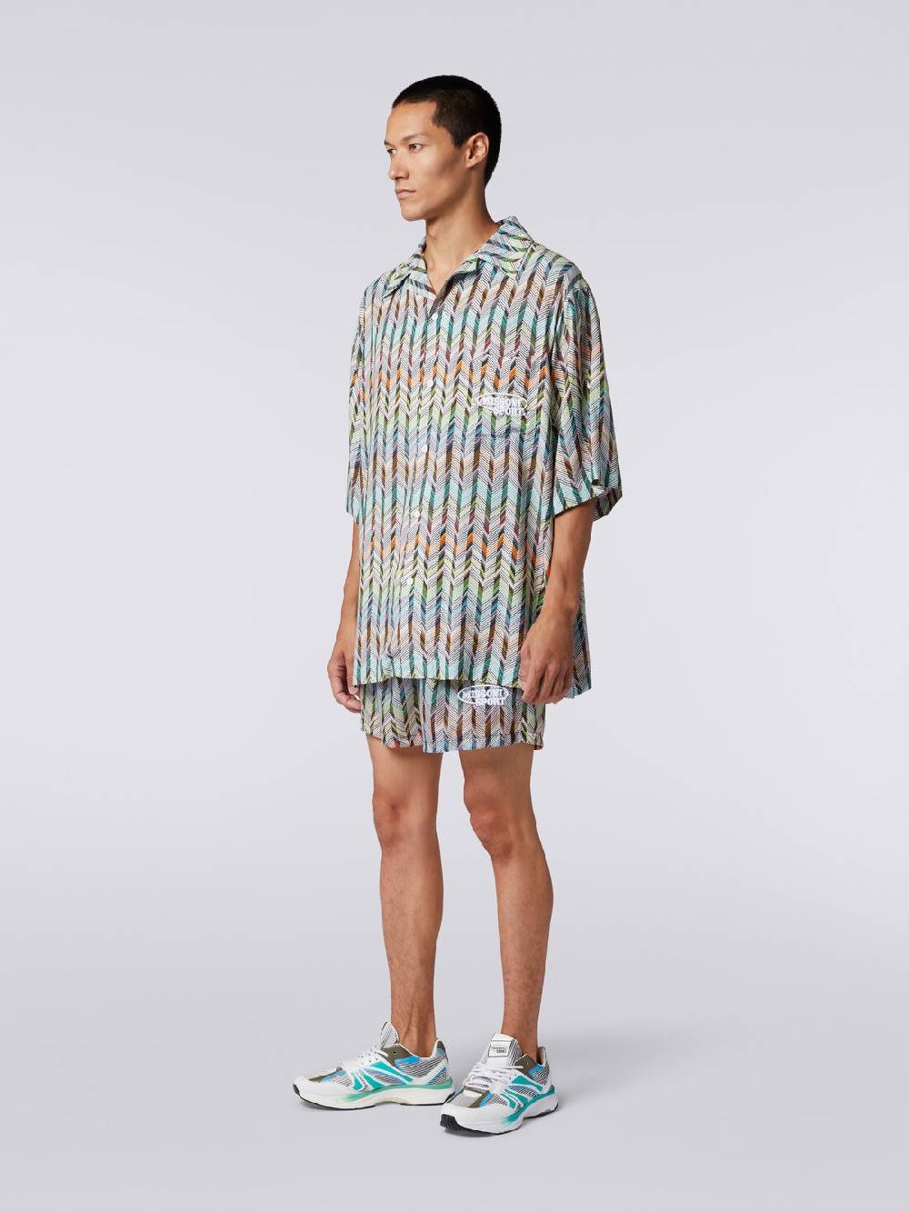 Missoni Boxer mare in nylon stampato con logo Qualità
