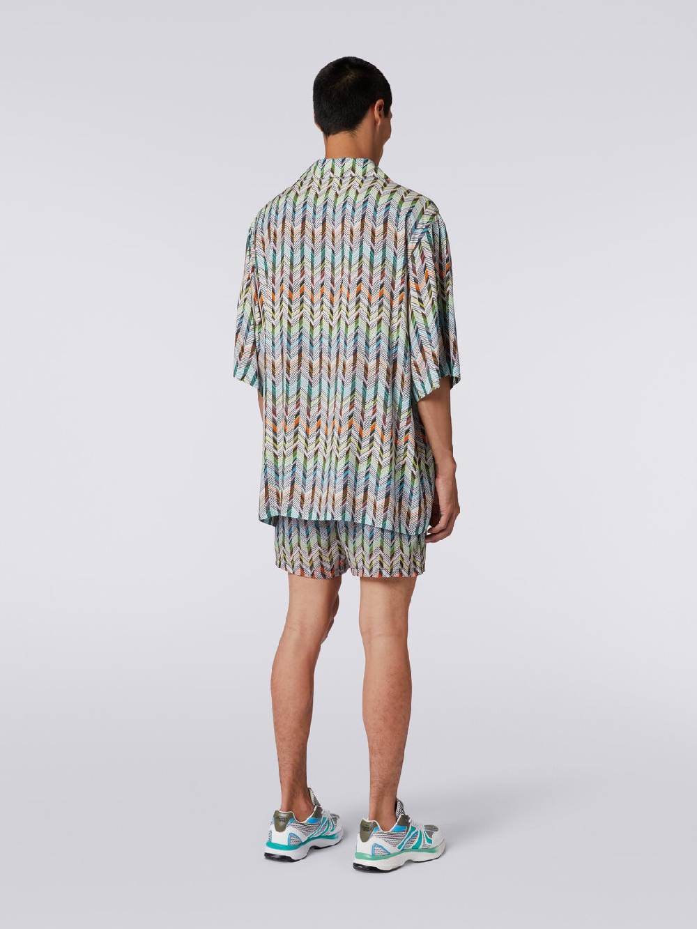 Missoni Boxer mare in nylon stampato con logo Qualità