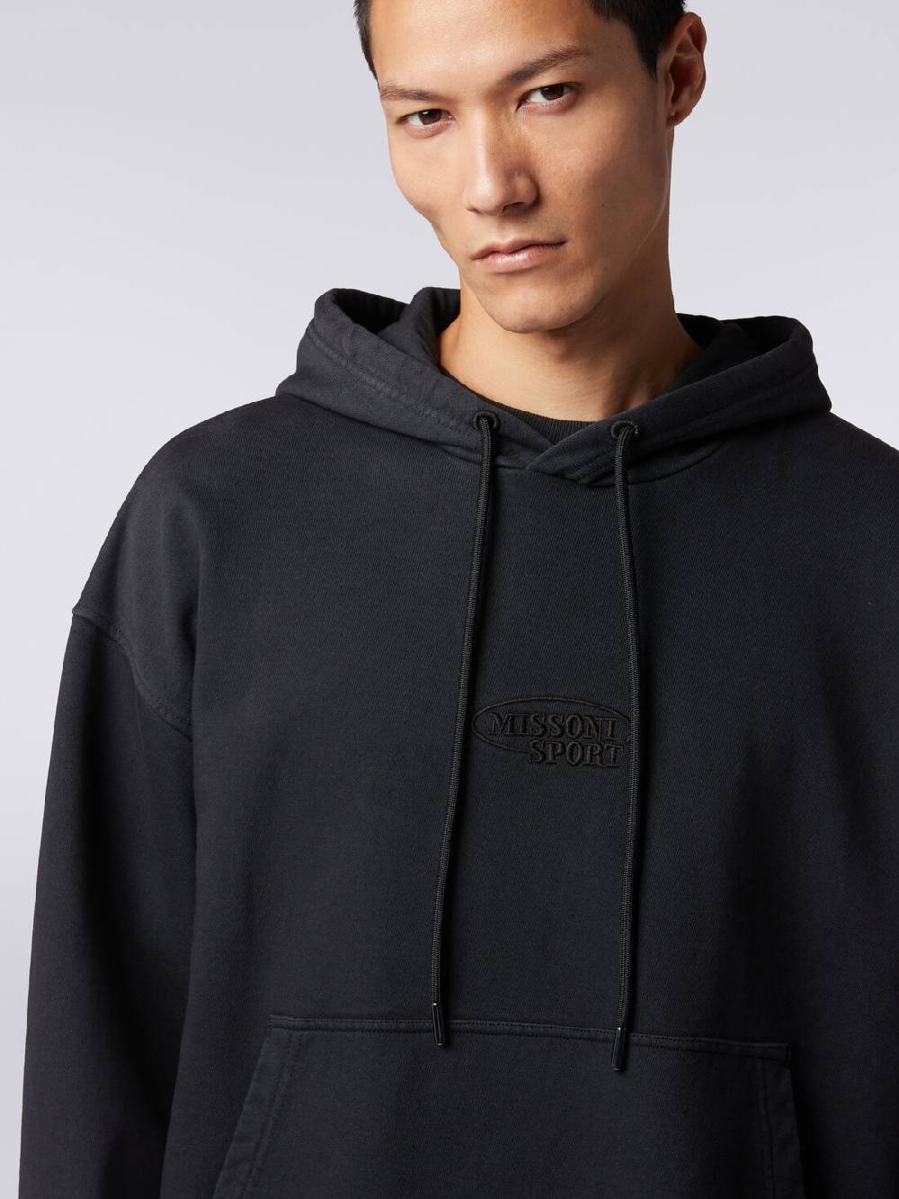 Missoni Felpa in cotone con cappuccio e logo Vendita