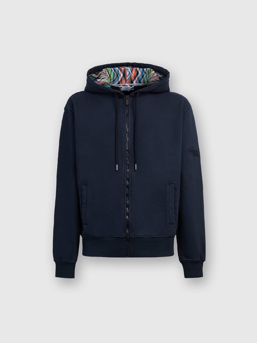 Missoni Cardigan in felpa di cotone con cappuccio foderato in maglia Pezzi Unici