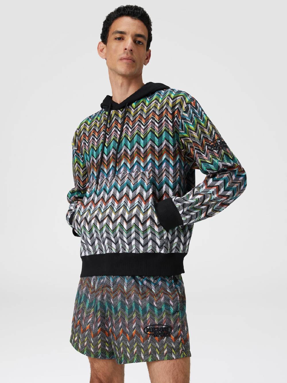 Missoni Felpa con cappuccio in maglia zig zag Qualità Garantita