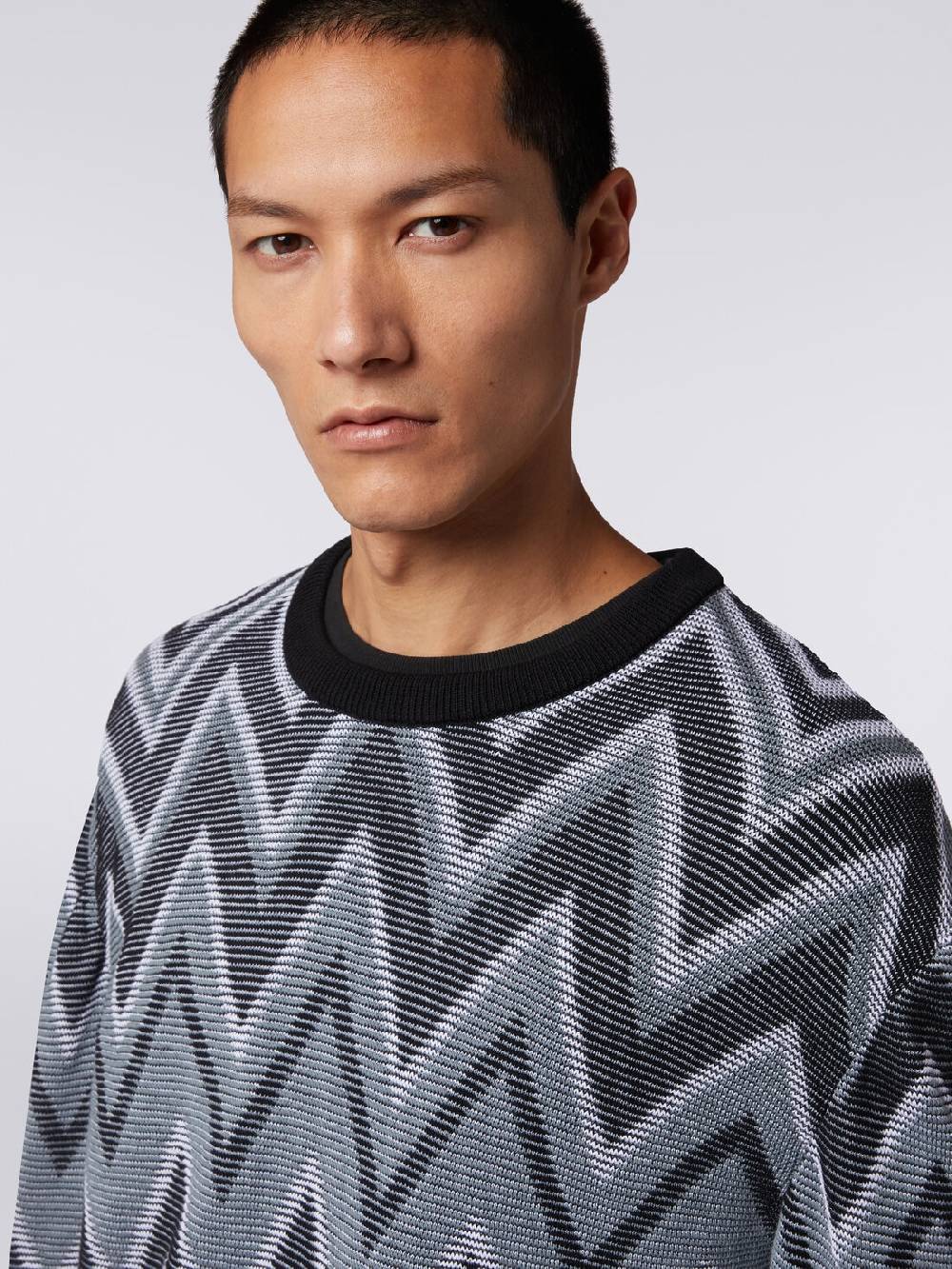 Missoni Pullover girocollo in cotone zig zag Negozi Online