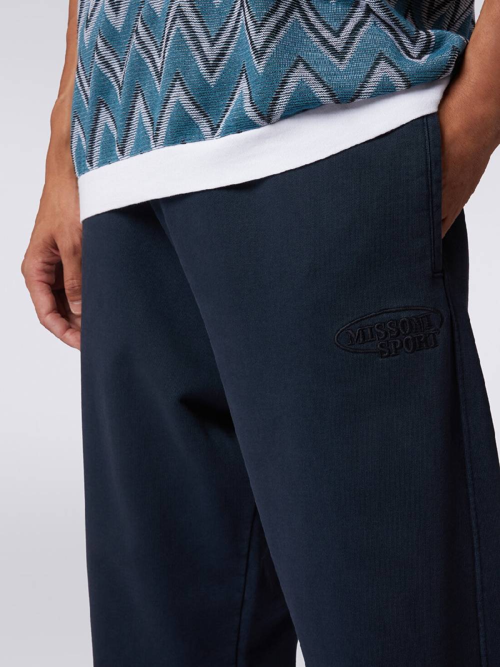 Missoni Pantaloni in felpa di cotone con logo Consegna Veloce