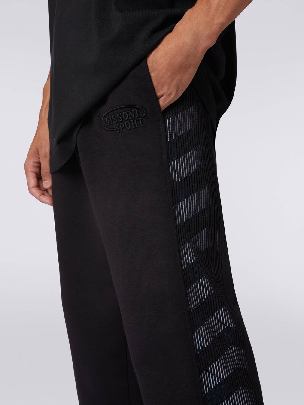 Missoni Pantaloni in felpa con logo e bande laterali in maglia Fino Al -60%
