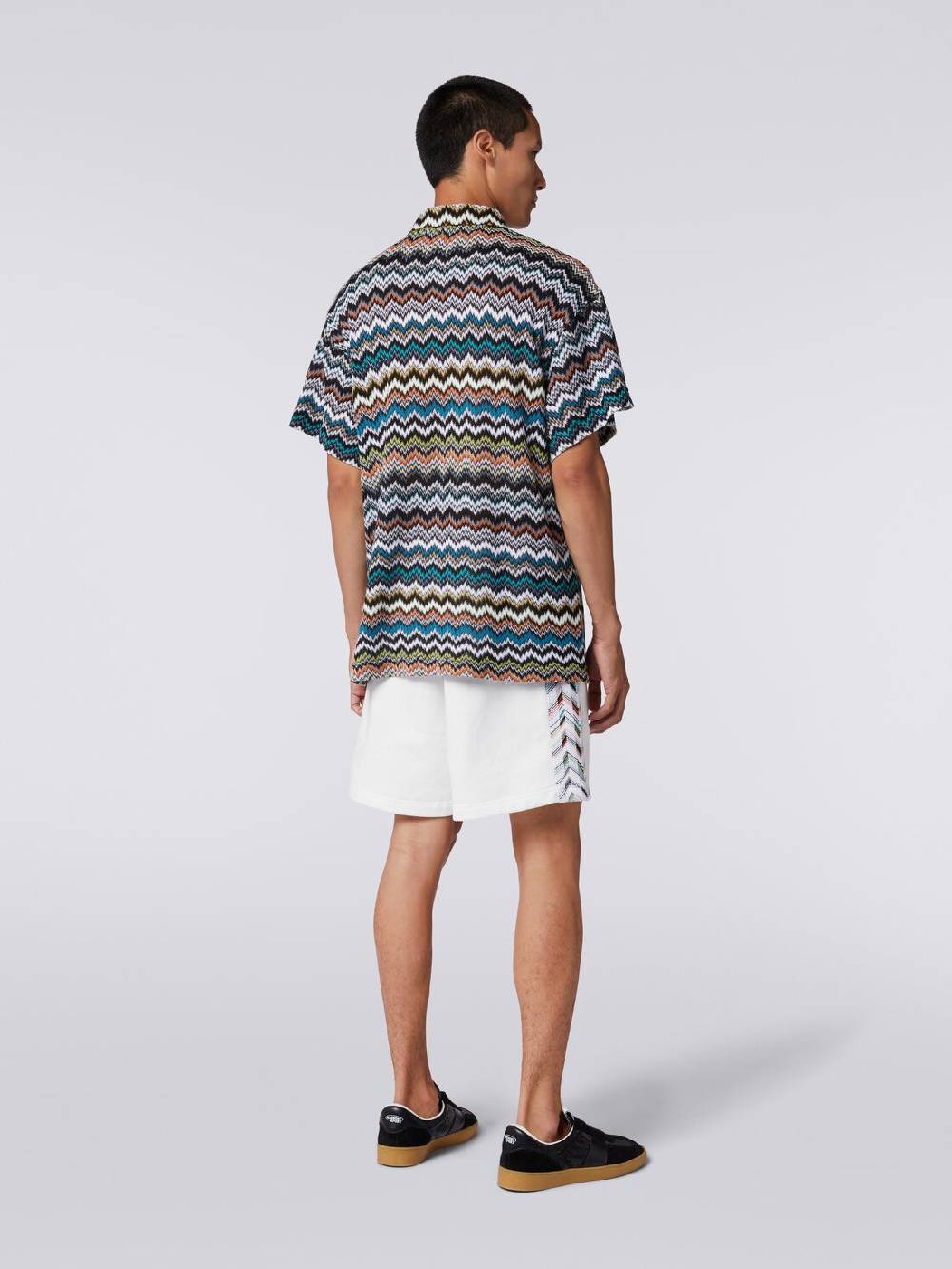 Missoni Polo in maglia di viscosa e cotone zig zag Prezzo Ridotto