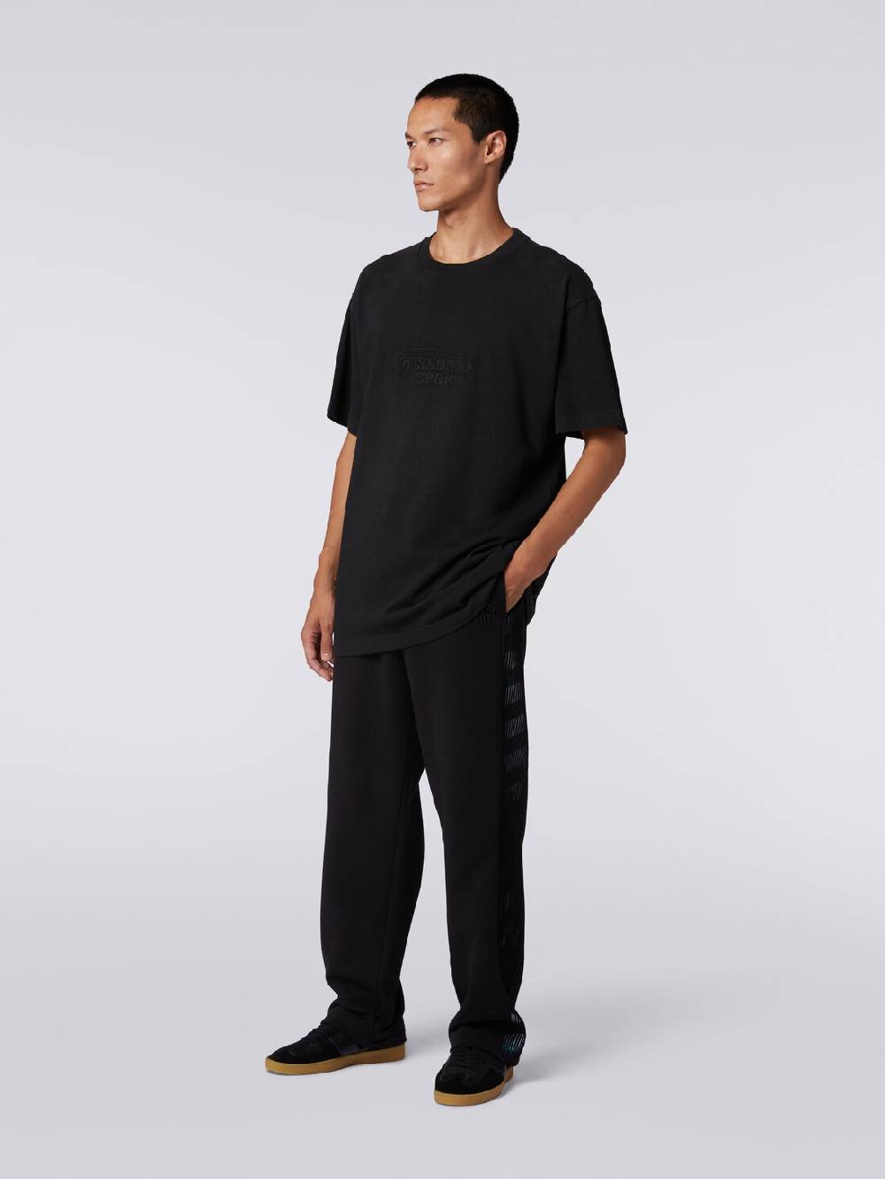 Missoni T-shirt girocollo in cotone con logo Sottocosto