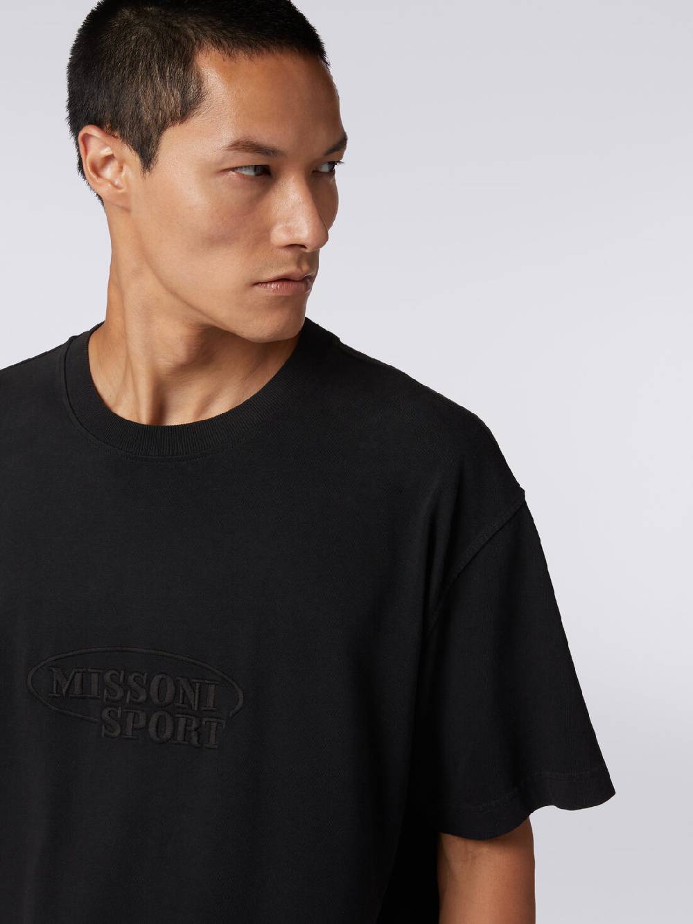 Missoni T-shirt girocollo in cotone con logo Sottocosto