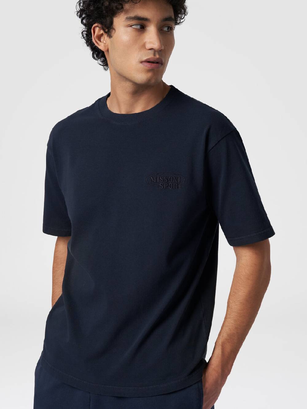 Missoni T-shirt girocollo in cotone con logo Convenienza