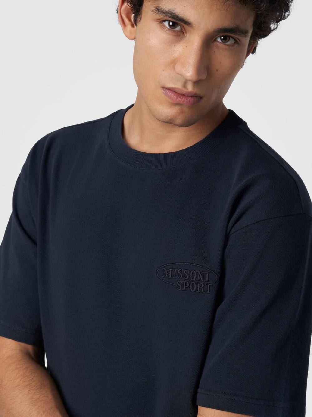 Missoni T-shirt girocollo in cotone con logo Convenienza