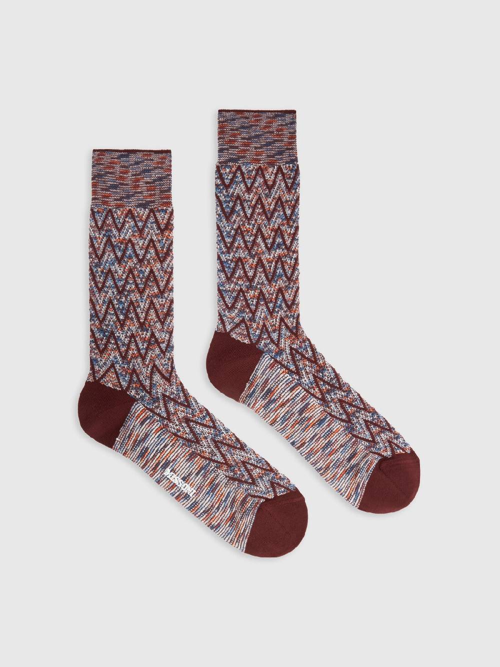 Missoni Calzini corti in misto cotone zig zag Presa