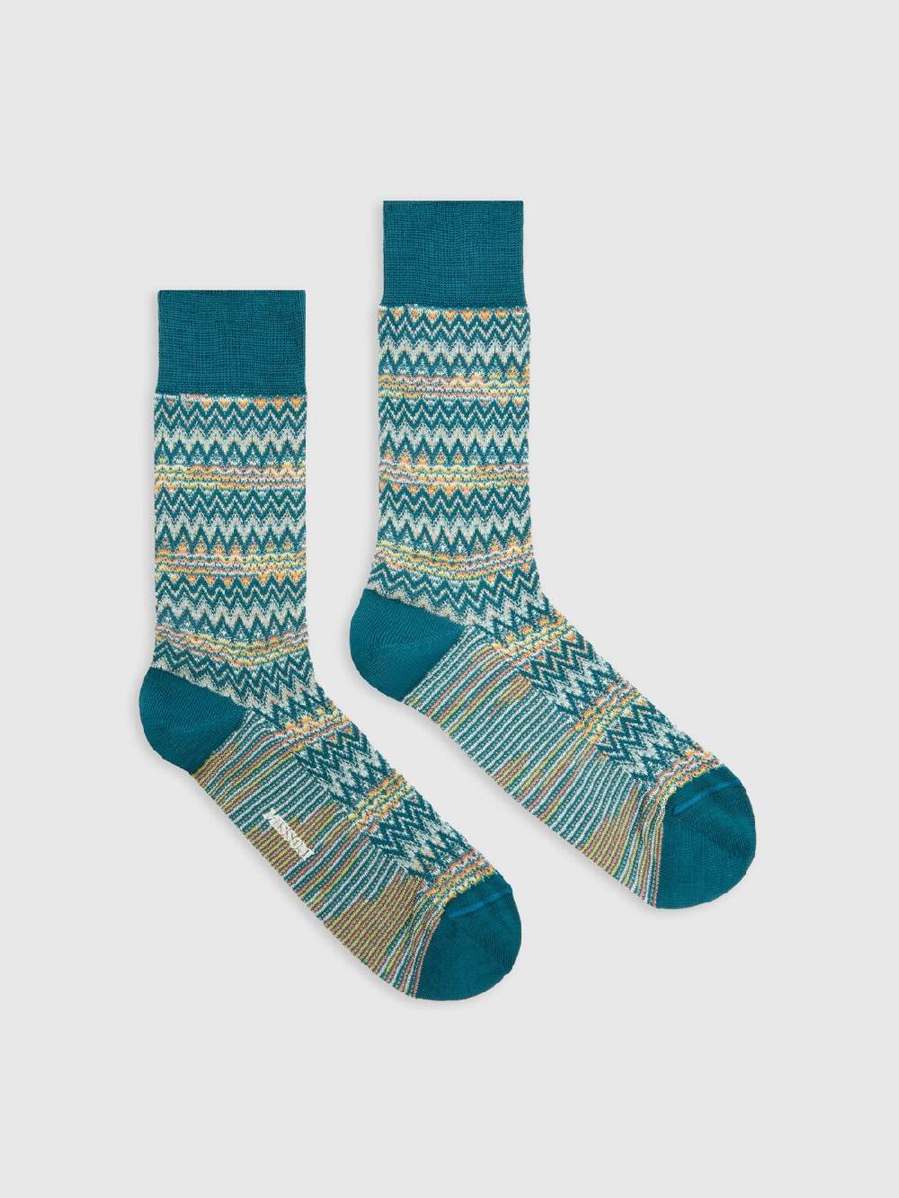 Missoni Calzini corti in misto cotone chevron Offerta