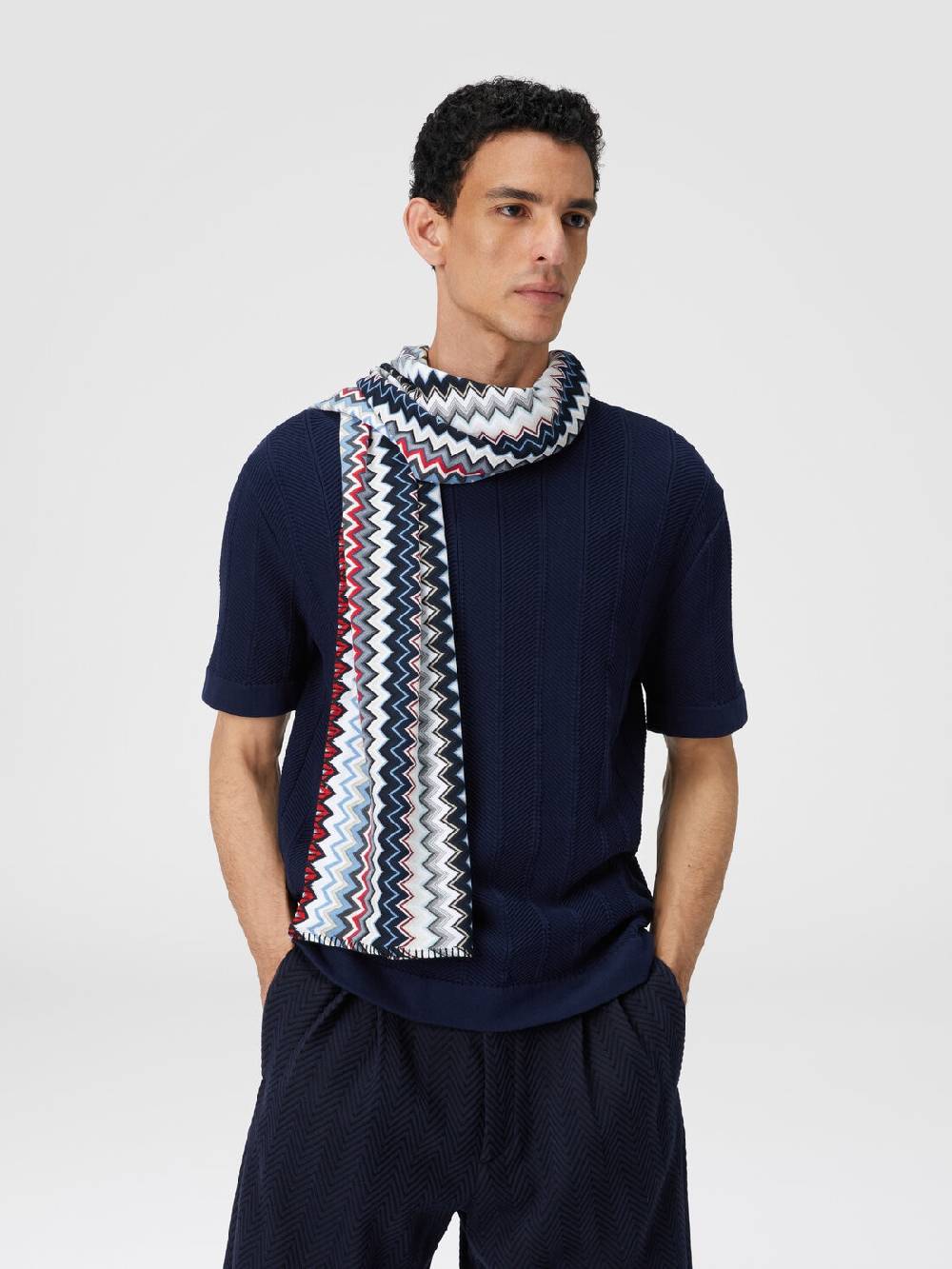 Missoni Sciarpa in maglia di cotone chevron Online