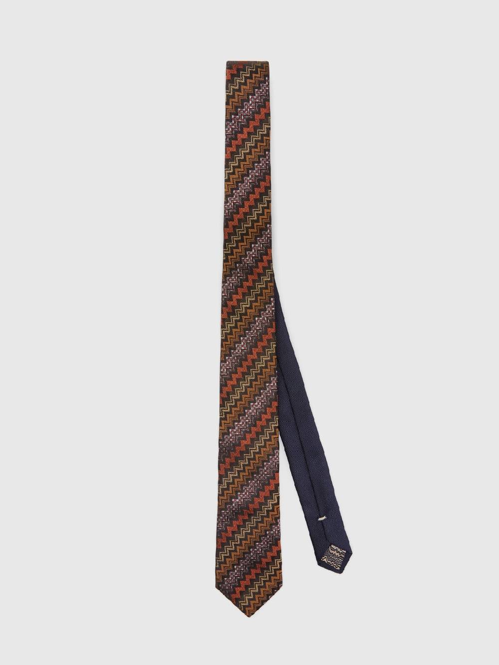 Missoni Cravatta in seta con motivo zig zag Outlet