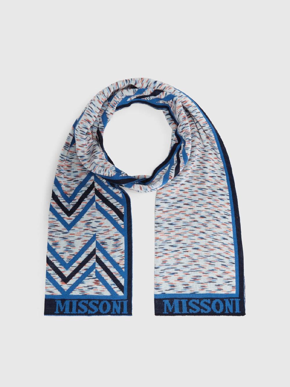 Missoni Sciarpa in cotone con multilavorazione e logo Offerte