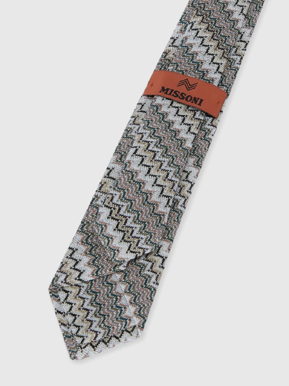 Missoni Cravatta in viscosa e cotone zig zag Hotsell