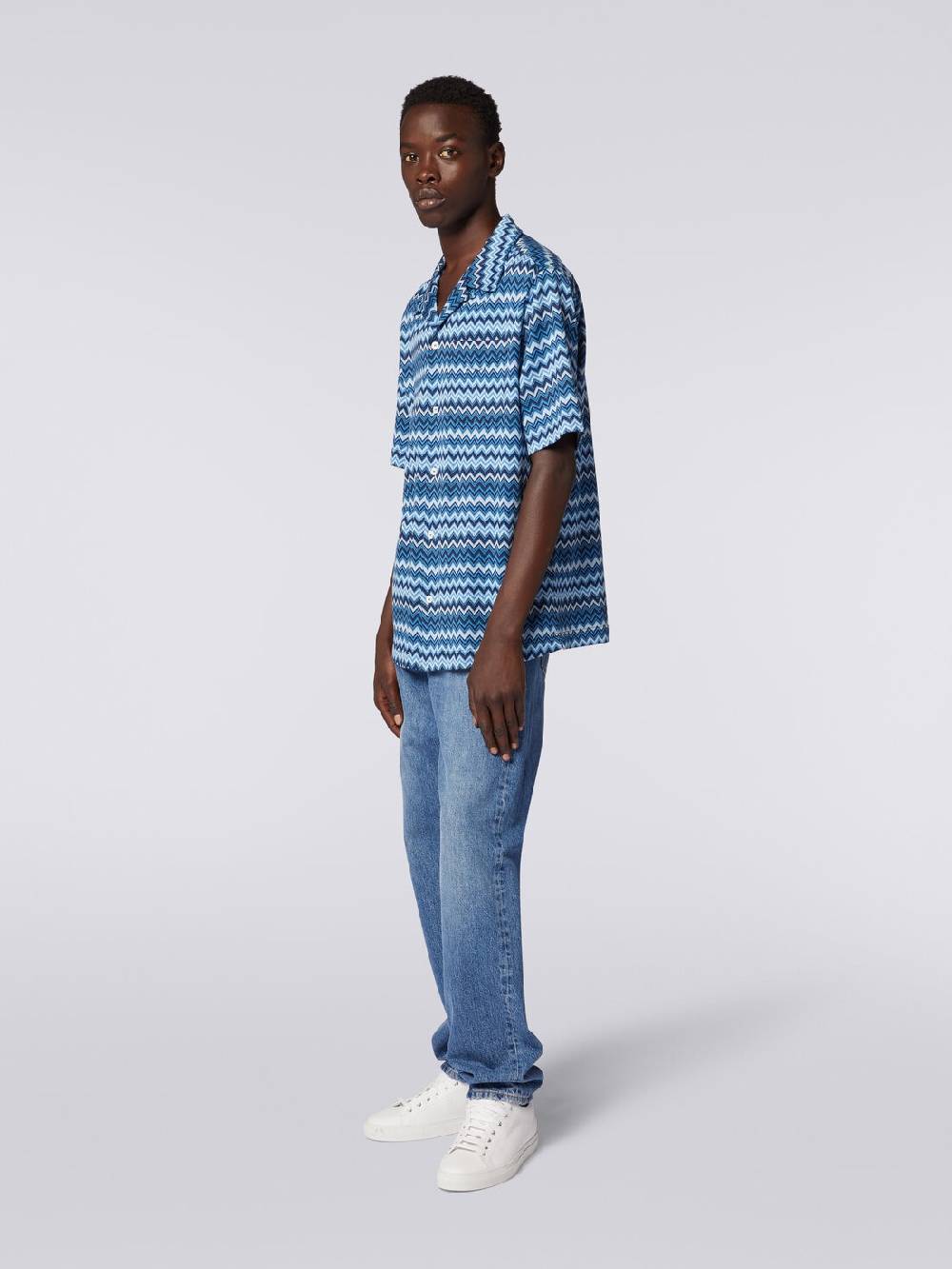 Missoni Camicia a maniche corte in jersey zig zag Negozio online di fabbrica