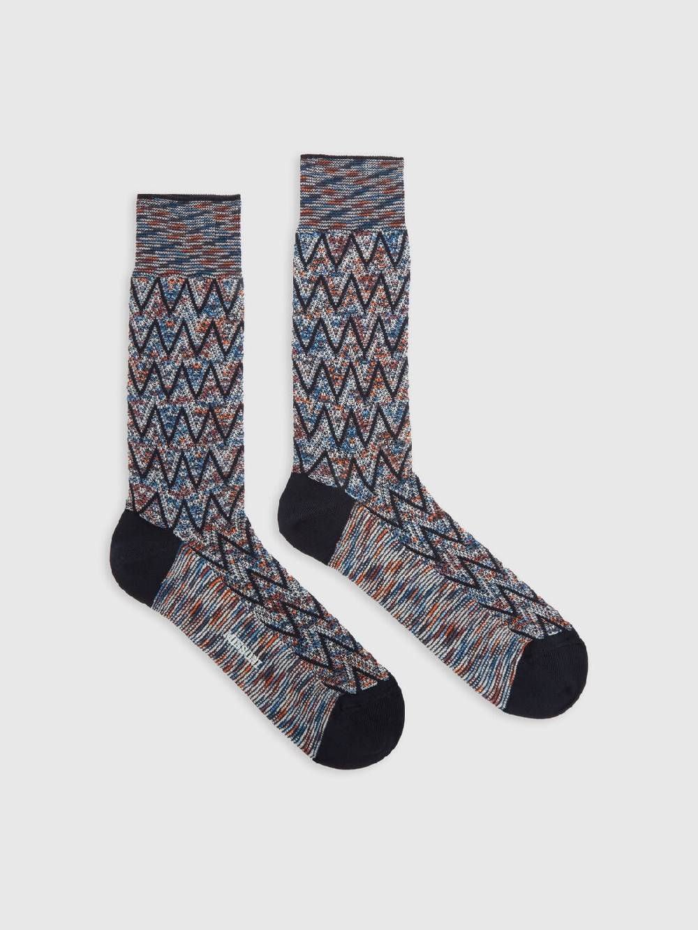 Missoni Calzini corti in misto cotone zig zag Offerta speciale