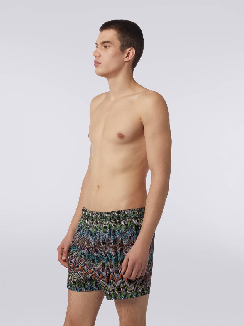 Missoni Boxer mare in nylon stampato con logo Shopping online